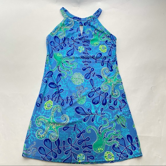 Spunkwear Dresses & Skirts - Spunkwear Dress Blue & Green Octopus Print Medium
